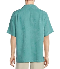 Caribbean Bird of Paradise Textured Short Sleeve Woven Shirt