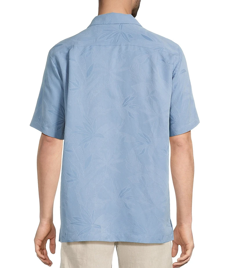 Caribbean Bird of Paradise Textured Short Sleeve Woven Shirt