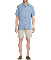 Caribbean Bird of Paradise Textured Short Sleeve Woven Shirt