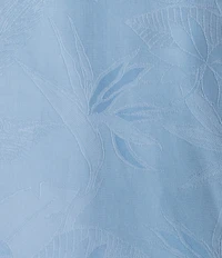 Caribbean Bird of Paradise Textured Short Sleeve Woven Shirt