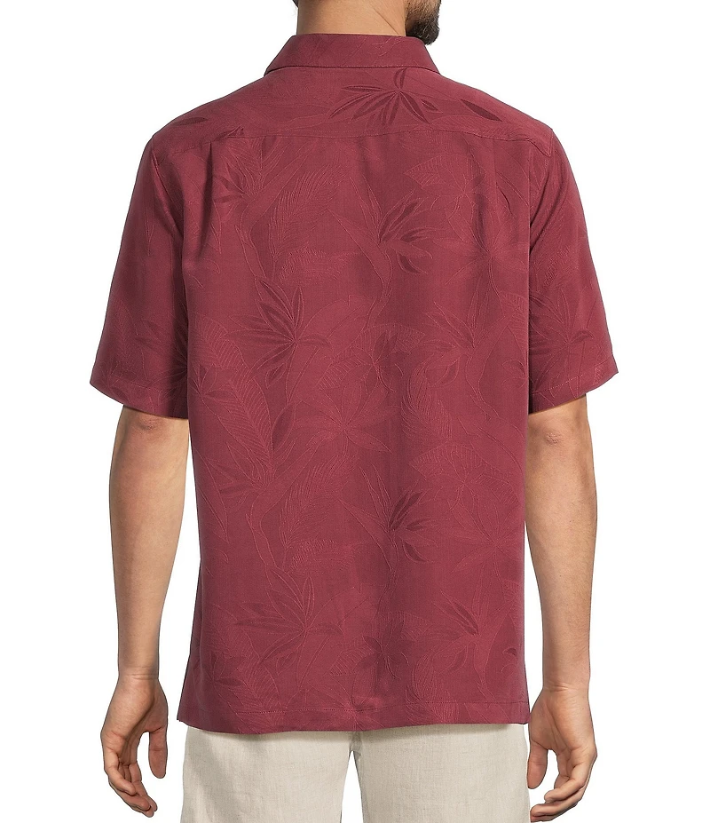 Caribbean Bird of Paradise Textured Short Sleeve Woven Shirt