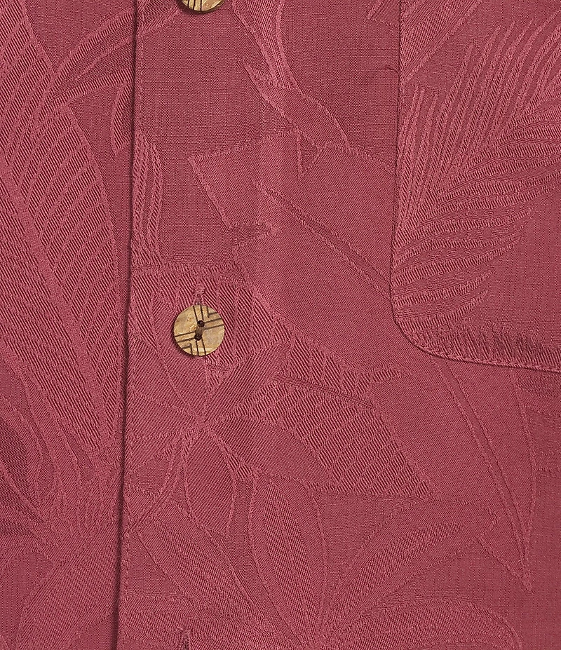Caribbean Bird of Paradise Textured Short Sleeve Woven Shirt