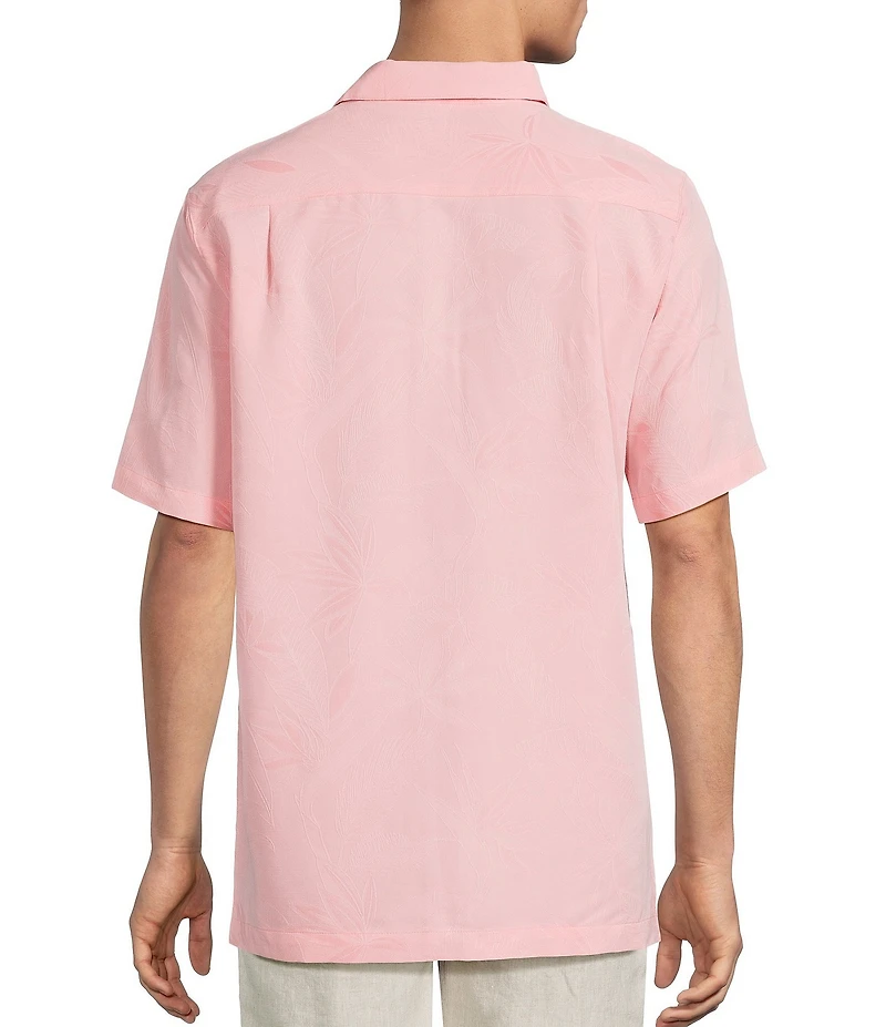 Caribbean Bird of Paradise Textured Short Sleeve Woven Shirt