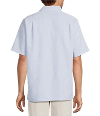 Caribbean Bird of Paradise Textured Short Sleeve Woven Shirt