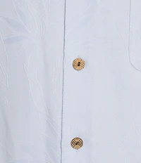 Caribbean Bird of Paradise Textured Short Sleeve Woven Shirt