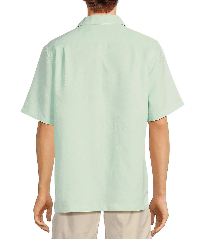 Caribbean Bird of Paradise Textured Short Sleeve Woven Shirt