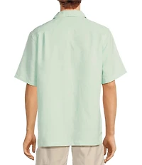 Caribbean Bird of Paradise Textured Short Sleeve Woven Shirt