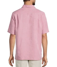 Caribbean Bird of Paradise Textured Short Sleeve Woven Shirt