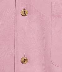 Caribbean Bird of Paradise Textured Short Sleeve Woven Shirt