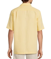 Caribbean Bird of Paradise Textured Short Sleeve Woven Shirt