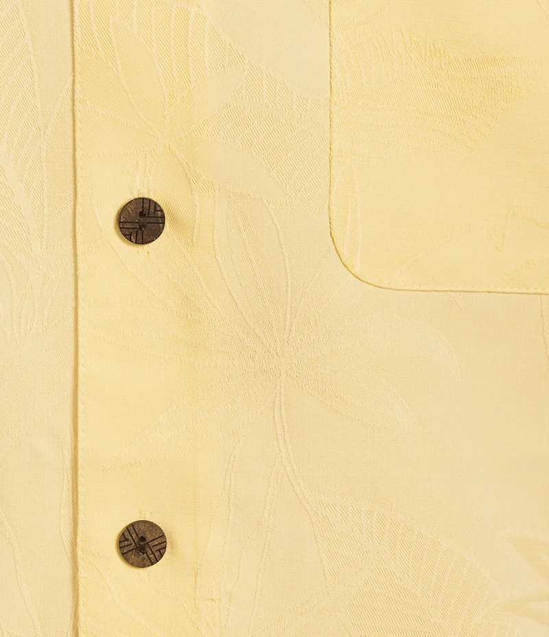 Caribbean Bird of Paradise Textured Short Sleeve Woven Shirt