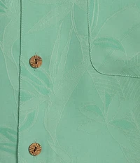Caribbean Bird of Paradise Textured Short Sleeve Woven Shirt