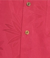 Caribbean Bird of Paradise Textured Short Sleeve Woven Shirt