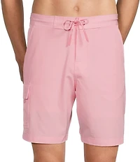 Caribbean Coastal Cargo 8#double; Inseam Solid Swim Trunks