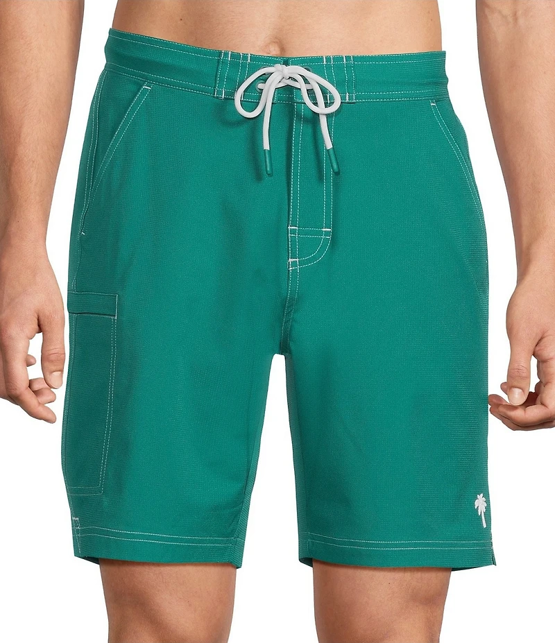 Caribbean Coastal Cargo 8#double; Solid Swim Trunks