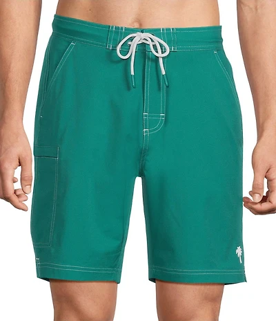 Caribbean Coastal Cargo 8#double; Solid Swim Trunks