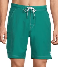Caribbean Coastal Cargo 8#double; Solid Swim Trunks