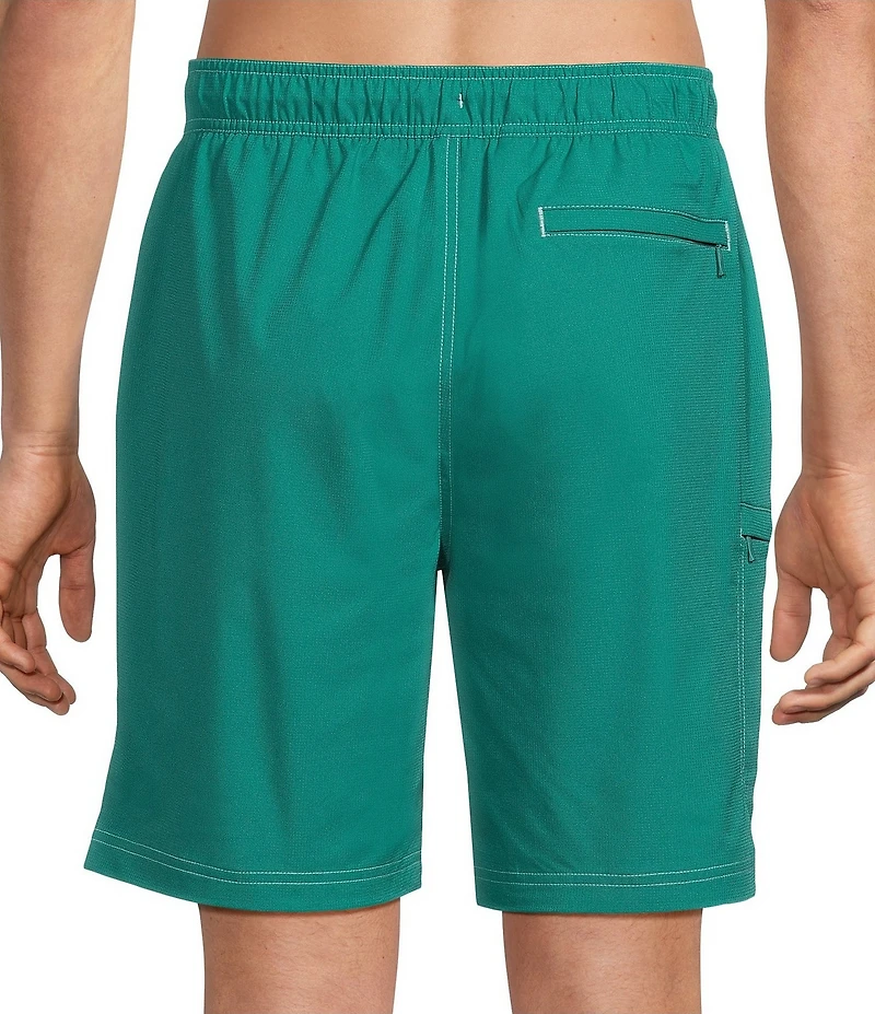 Caribbean Coastal Cargo 8#double; Solid Swim Trunks