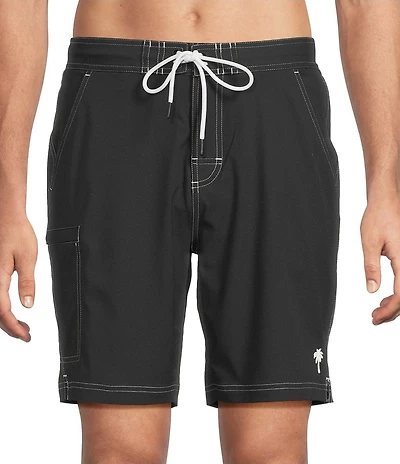 Caribbean Coastal Cargo 8#double; Solid Swim Trunks
