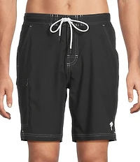 Caribbean Coastal Cargo 8#double; Solid Swim Trunks