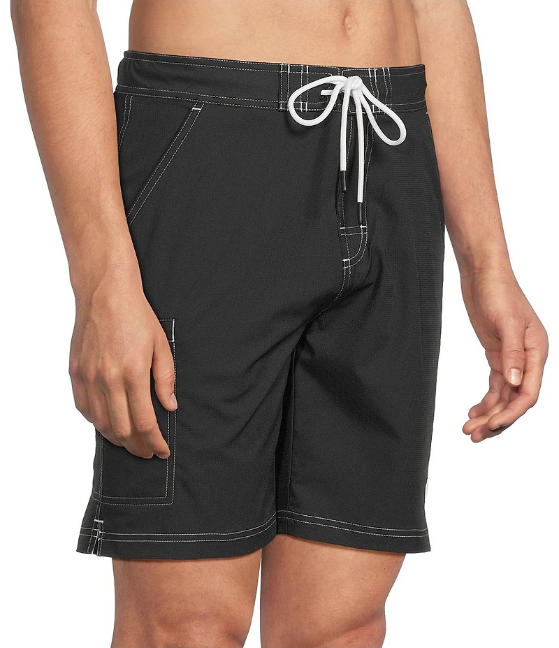 Caribbean Coastal Cargo 8#double; Solid Swim Trunks