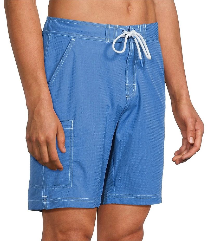 Caribbean Coastal Cargo 8#double; Solid Swim Trunks