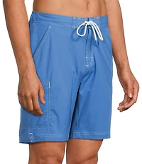 Caribbean Coastal Cargo 8#double; Solid Swim Trunks