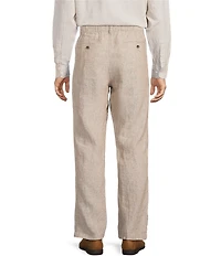 Caribbean Coastal Linen Flat Front Pants