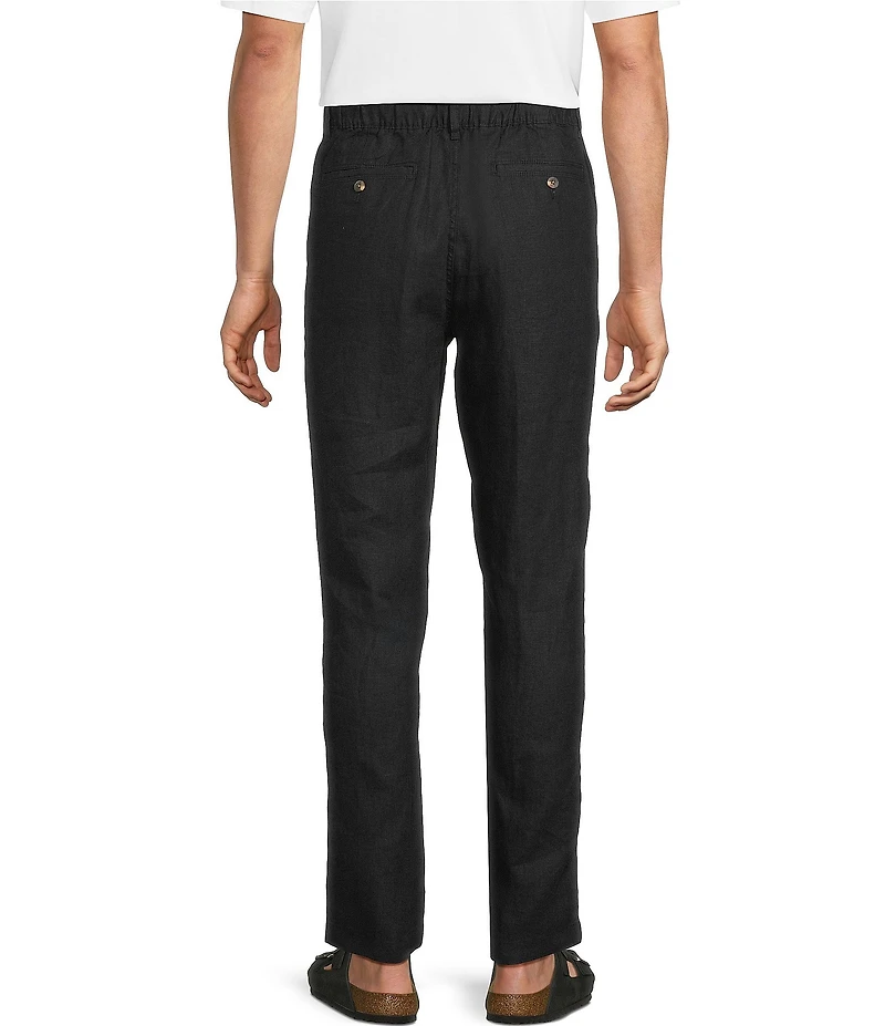 Caribbean Coastal Linen Flat Front Pants