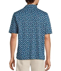 Caribbean Coatfront Mini Drinks Print Short Sleeve Woven Shirt