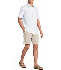 Caribbean Coatfront Mini Drinks Print Short Sleeve Woven Shirt