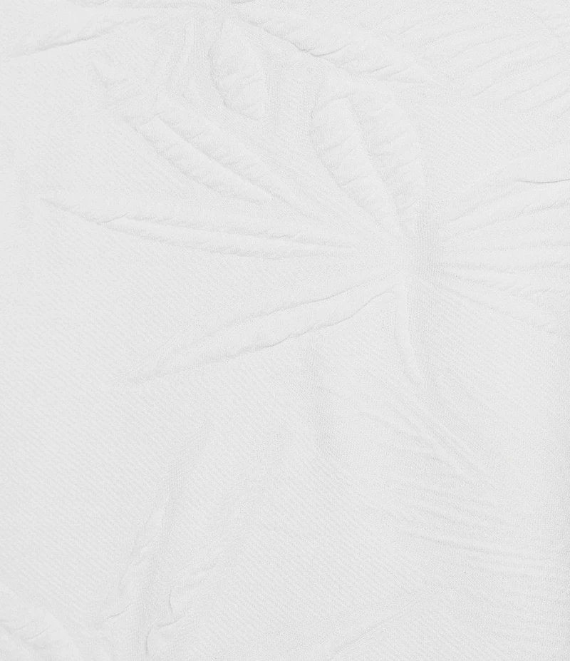 Caribbean Eyelet Embroidery Short Sleeve Woven Camp Shirt