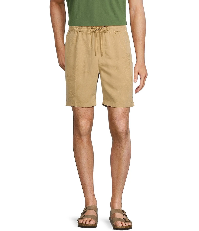 Caribbean Flat Front Jacquard 8#double; Inseam Shorts