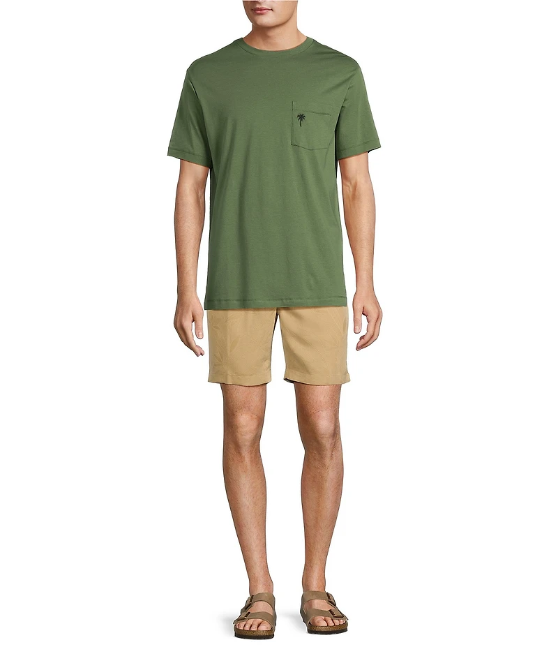 Caribbean Flat Front Jacquard 8#double; Inseam Shorts
