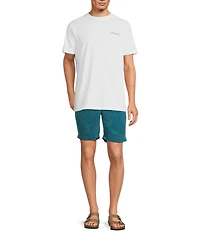 Caribbean Flat Front Jacquard 8#double; Inseam Shorts