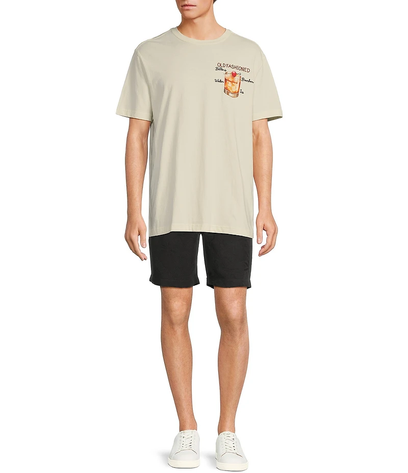 Caribbean Flat Front Jacquard 8#double; Inseam Shorts