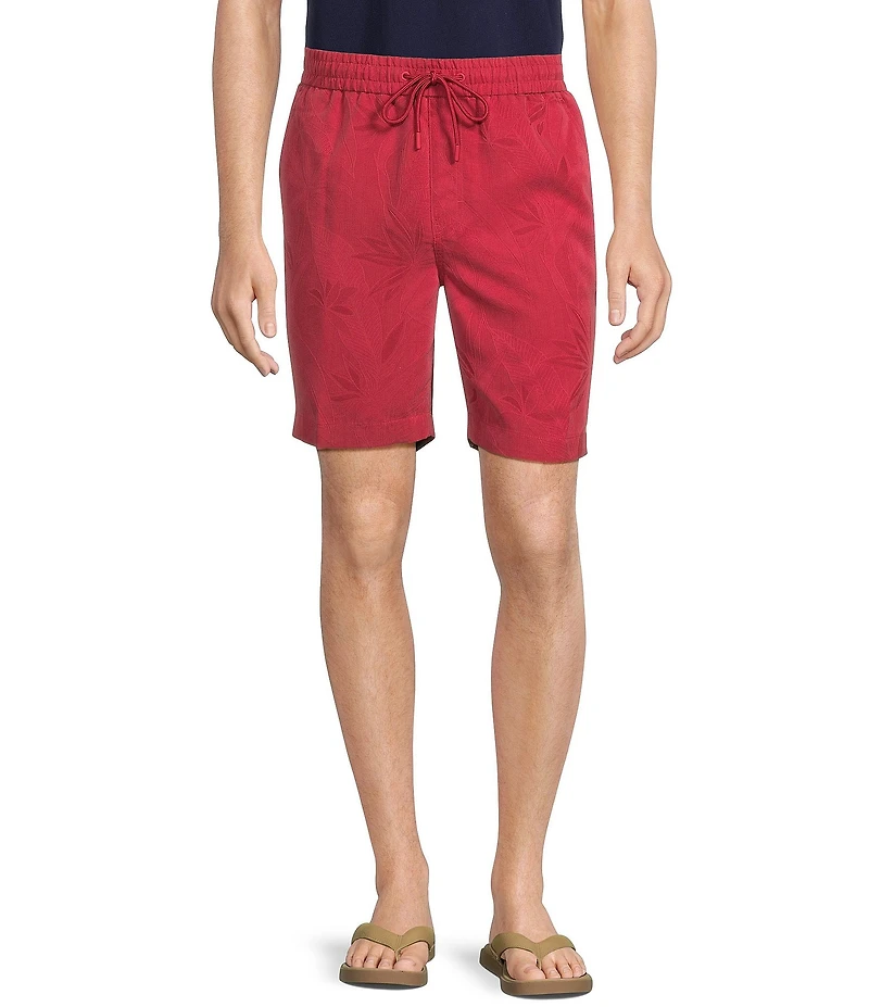 Caribbean Flat Front Jacquard 8#double; Inseam Shorts