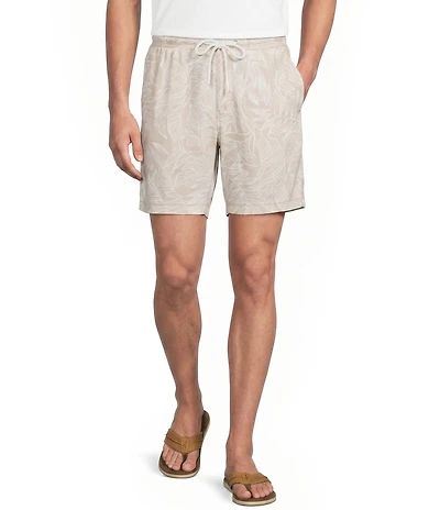 Caribbean Floral Print 7#double; Inseam Shorts