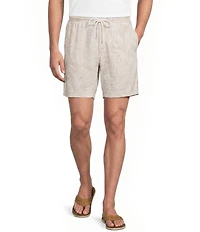 Caribbean Floral Print 7#double; Inseam Shorts