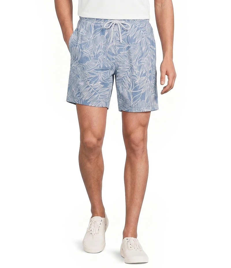 Caribbean Floral Print 7#double; Inseam Shorts