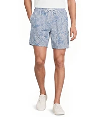 Caribbean Floral Print 7#double; Inseam Shorts