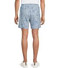Caribbean Floral Print 7#double; Inseam Shorts