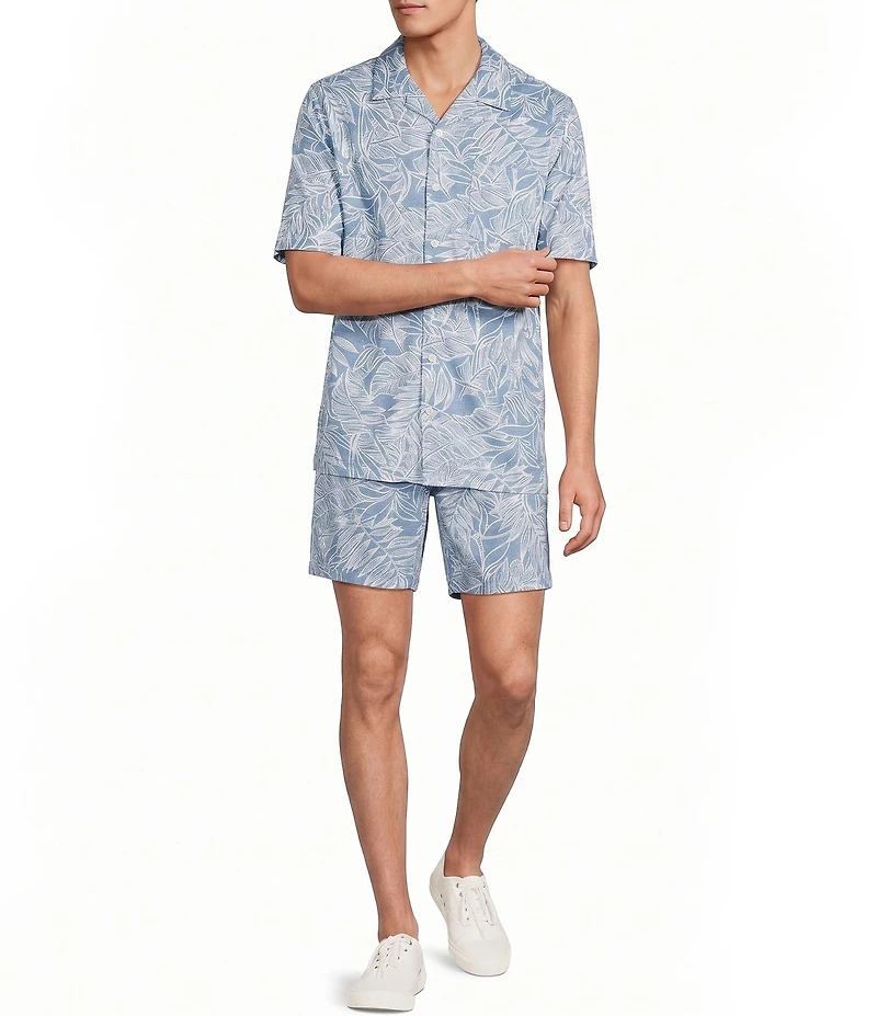 Caribbean Floral Print 7#double; Inseam Shorts