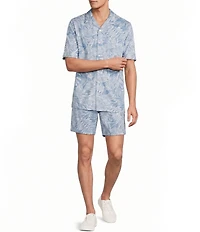 Caribbean Floral Print 7#double; Inseam Shorts