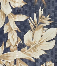 Caribbean Floral Print Short Sleeve Woven Camp Shirt