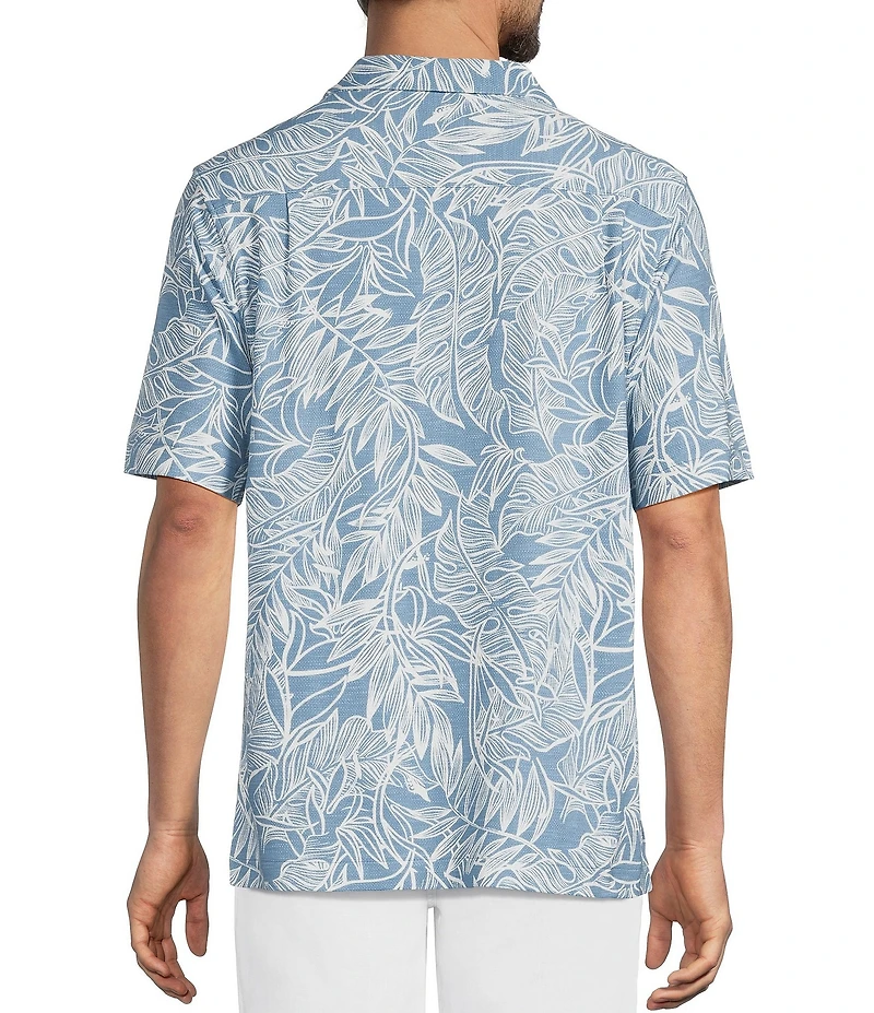 Caribbean Floral Short Sleeve Woven Camp Shirt