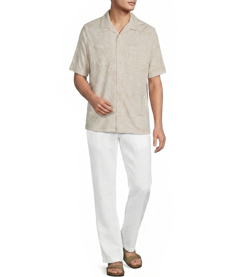 Caribbean Floral Short Sleeve Woven Camp Shirt