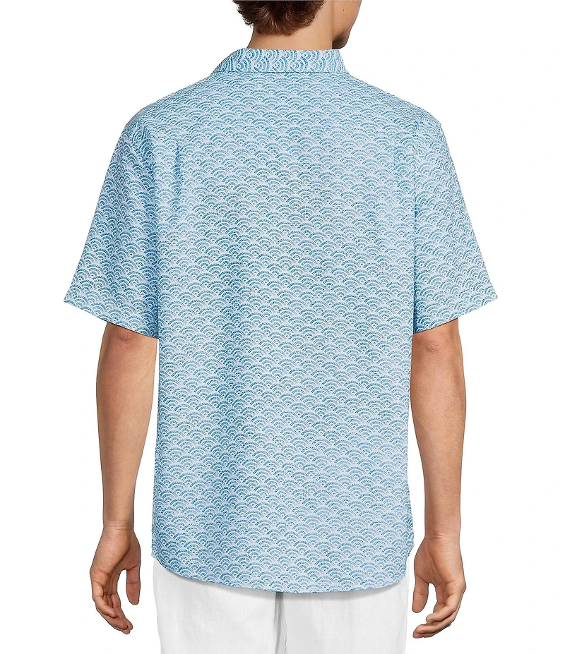 Caribbean Geo Print Short Sleeve Woven Shirt