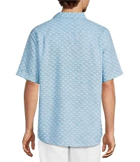 Caribbean Geo Print Short Sleeve Woven Shirt