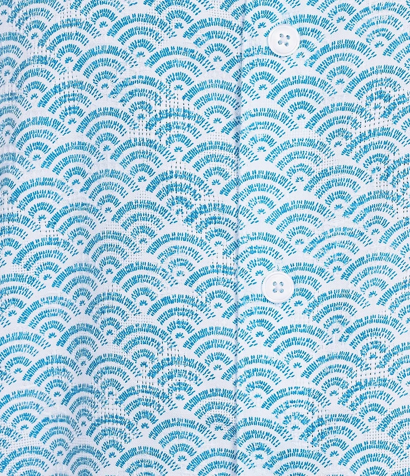 Caribbean Geo Print Short Sleeve Woven Shirt